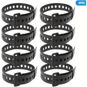 Resim Xuweiwei 8 Black Esnek Sıkıştırma Kayışları 1772 Inch Tpu Esnek Kordon Düzenleyici Hortum Kablo Ve Bagaj İçin 