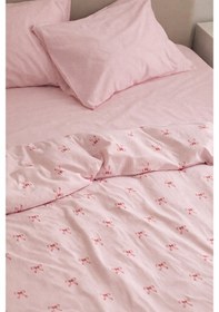 Resim %100 Pamuklu Fiyonk Desen Tek Kişilik Nevresim Seti - 91 