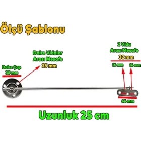 Resim Larskas BADEM10 Kalkar Kapak Makası Frenli Dolap Çekmece Metal 25 cm Sessiz Açma Kapama Amortisör Piston Nikel Bar (1 Çift) 