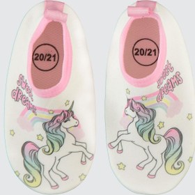 Resim Civil Girls Unicorn Baskılı Tabanlı 20-24 Numara Deniz Ayakkabısı - Beyaz - Beyaz / 20 