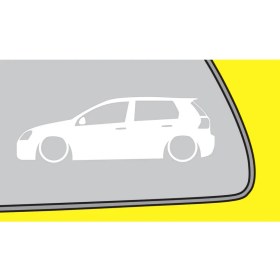Resim TSC Golf Mk5 Basık Kelebek Cam Stickeri 2 Adet 