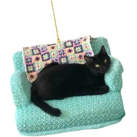 Resim Suntek Siyah Kedi Akrilik Süs Yılbaşı Ağacı Duvar Ev Uzun 8cm 