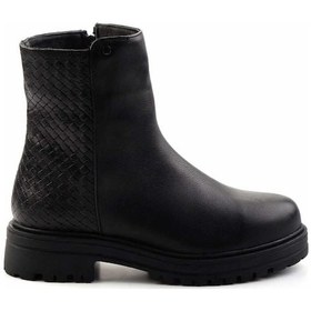 Resim Siyah Siyah Hakiki Deri Kadın Bot & Bootie K02586230603 Siyah Siyah 