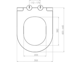 Resim Bocchı Tondo Klozet Slim Kapak - Mat Siyah A0336-004 