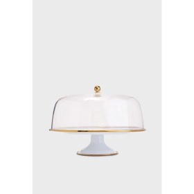 Resim Miss Betty Vintage Style Emaye 30 Cm Ayaklı Kek Fanusu 