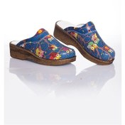 Resim Lacivert Baykuşlar Temalı Ortopedik Sabo Terlik Hemşire Doktor Çok Renkli 