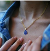 Resim ByGoldenHouse Hasır Zincir ve Nazar Ayeti Kolye 