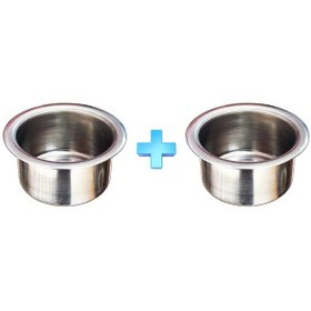 Resim 2'li Gömme Bardaklık. 70mm. Paslanmaz Krom Bardak Tutucu. 