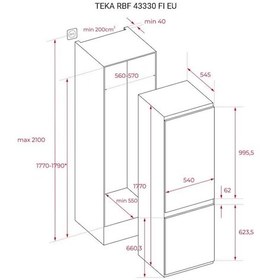 Resim Teka RBF 43330 FI EU 242 L No-Frost Ankastre Buzdolabı 
