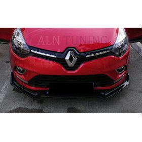 Resim Renault Clio 4 Ön Ek Lip 3 Parça Parlak Siyah Voltex Tam Uyumlu 