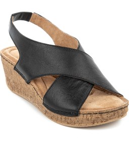 Resim Hush Puppies Aina (624254) Anatomik Taban Topuk Dikeni Dolgu Topuk Kadın Sandalet 