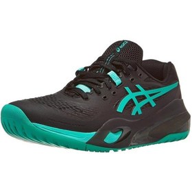 Resim Asics Gel Resolution X Erkek Siyah Yeşil Tenis Ayakkabısı Siyah 