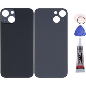 Resim Apple Uyumlu iPhone 14 Siyah Arka Kapak Batarya Kapağı Pil Kapağı Yapışkan Ve Sökme Aparatıyla Beraber Full Set Siyah 
