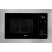 Resim Teka MS 620 BIS Ankastre Mikrodalga Fırın + Izgara Inox & Siyah Cam 20 lt 40584010 