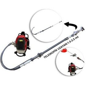 Resim Baseh Teleskopik Şanzımanlı Garden Pro 520d Motorlu Zeytin Hasat Makinesi 