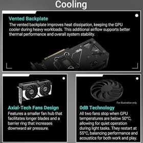 Resim ASUS DUAL-RTX5070-O12G-NVIDIA-GEFORCE-RTX 5070-12GB GDDR7-192bit-2xHDMI-3xDP-DLSS4 EKRAN KARTI 