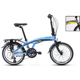 Resim Carraro Flexi 116 20 Jant V Fren Katlanır Bisiklet (Mat Kül Gri Siyah Sarı) 