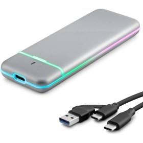Resim Renas Store SSD Kutu Type-C 3.1 + Usb3.0 Nvme + Ngff M2 Chıp RTL9210B Gri HDX1774 