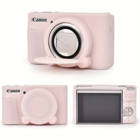 Resim SX730 SX740 HS Silikon Kılıf, Canon PowerShot SX740/SX730 HS Kamera için Yumuşak Koruyucu Kapak - Çizilmeye Dayanıklı Ultra İnce Hafif Koruyucu Kılıf - Jöle Pembe, Sadece Kılıf (Kamera Dahil Değildir) 