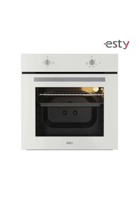 Resim Esty ACO5335W01 - AEF6601W04 Beyaz Cam Ankastre Set 