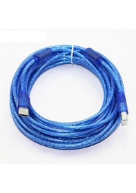 Resim 10M Usb Yazıcı Kablosu Kaliteli - Çift Filtreli - Mavi - Usb 2.0 