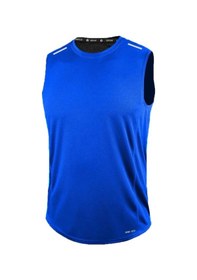 Resim Genius Store Erkek Nem Emici Hızlı Kuruma Atletik Teknik Performans Sporcu Sıfır Kol T-shirt Drıfıt-sıfırkol Mavi 