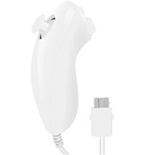 Resim Beyaz-nunchuck Nunchuk Video Oyunu Denetleyicisi Uzaktan Nintendo Wii Konsolu İçin 5 Renk Ping 
