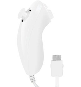 Resim Beyaz-nunchuck Nunchuk Video Oyunu Denetleyicisi Uzaktan Nintendo Wii Konsolu İçin 5 Renk Ping 