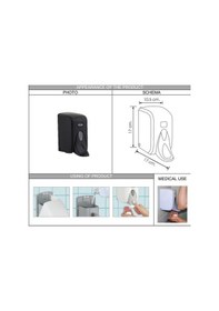 Resim Omnipazar Vialli F5MB Medical Köpük Sabun Dispenseri 500 ml Siyah 