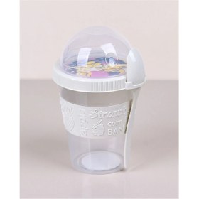 Resim Pazariz Meyve Hazneli -Kaşıklı Portatif Yoğurt Kabı 600 ml 