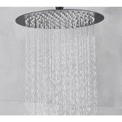 Resim Fause Tepe Duş Başlığı Oval Slim 304 Metal Ø25 cm Siyah 