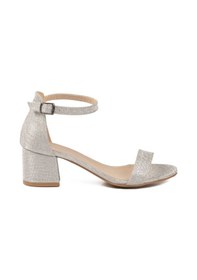 Resim Ayakmod Gümüş Simli Kadın Topuklu Abiye Ayakkabı 325157 Z Gümüş 