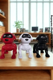 Resim LEERFEI Köpek Bluetooth Hoparlör Köpek Tasarımlı Bluetooth USB TF Kart Destekli Işıklı Bluetooth Speaker 