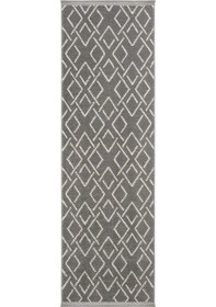 Resim Cool Halı Vetrina 3605 Gri Etnik Desen İskandinav Yolluk Hol Koridor Halısı Yatak Odası Halı Yolluk 