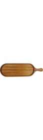 Resim Trio Steak Board Saplı Ortası Çukur Tahta 16X75 cm 