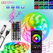 Resim Yatak Odası Dekoru için 5m/30m LED Şerit Işıklar, Uzaktan Kumanda ve APP Kontrollü RGB Şerit Işıklar, Zamanlama Fonksiyonlu, Müzik Senkronize Renk Değiştiren Işıklar, USB Güçlü, Yatak Odası Oturma Odası, Festival Dekorasyonu, Oyun Partisi Dekorasyon Işıkları, TV Arka Plan Işığı, Bar Dekoru 