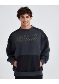 Resim Skechers M Lw Fleece Crew Neck Sweatshirt Erkek Dark Gray Sweatshirt S232277-040 