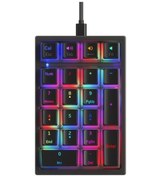 Resim İblancod K10 21 Tuş Kablolu Mekanik Sayısal Klavye Rgb Arka Aydınlatma Efekti Mekanik Sarı Anahtarlar Puding Tuş Başlıkları Siyah 