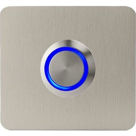 Resim Lockway Z-401m Paslanmaz 304 Kare Zil Butonu 52x52mm Mavi Led 