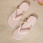 Resim Kadınların Rahat ve Moda Düz Kayma Terlikleri - Açık Burunlu Günlük Sandaletler, Katı Renkli PVC Üst, Astar, Taban ve İç Tabanlık ile, Tüm Sezon Plaj ve Ev Sandaletleri için Kapalı/Dış Mekan Kullanımı 
