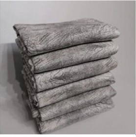 Resim Koyu Gri Süngerli Damar Desenli Ve Parlak Koltuk Çekyat Örtüsü 