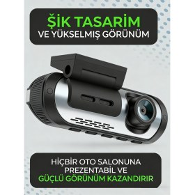 Resim Pasens K13 Araç Kamerası Ön 4K Arka AHD720P Çift Kayıt 3.18 IPS Ekran Adas Uyarı Sistemi 