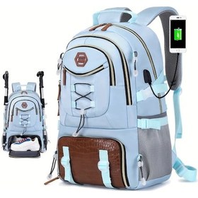 Resim Honeybeeshop Enoshı 40l Büyük Kapasiteli Mavi Sırt Çantası 173 Laptop Bölmeli Ayakkabı Saklama Diğer 