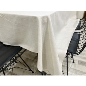 Resim Dnc Home Tekstil Organik Ham Keten Krem Masa Örtüsü 