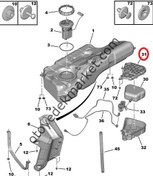 Resim PEUGEOT 308 (2011-2014) FAP PARTİKÜL DEPO ÜST KAPAĞI 