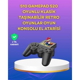 Resim Hsc Bilişim 2.4 Inç Ekranlı 500 Oyunlu Taşınabilir Retro Oyun Konsolu, Şarjlı El Tipi Mini 