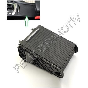 Resim Passat B6 2006-2011 Orta Konsol Sürgülü Bardaklık 3c0858329h Siyah 
