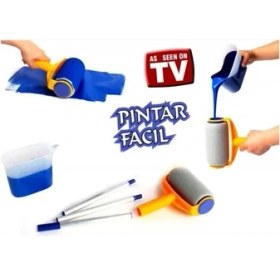 Resim Motto Ticaret Pintar Facil Pratik Damlatmayan Boya Rulosu ve Fırçası 