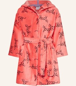 Resim Kız Çocuk Kapüşonlu Bornoz , %90 Pamuk, %10 Polyester, Düğmeli, Frotte Kumaş - 7-8 yaş 