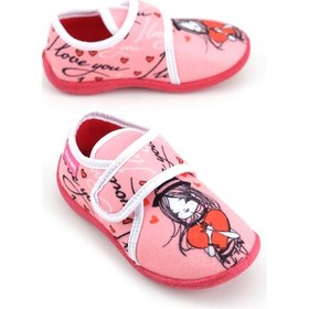 Resim Gezer Kışlık Kız Çocuk Cırt Cırtlı Ayarlanabilir Rahat Taban Panduf Ev Kreş Ayakkabı Ga2kpm.03372.00.0c0.f66 Kırmızı 